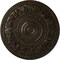 Ekena Millwork Rose Ceiling Medallion (Fits Canopies up to 13 1/2"), 33 7/8"OD x 2 3/8"P, Stone Hearth Crackle CM33ROSHC - alternate 1